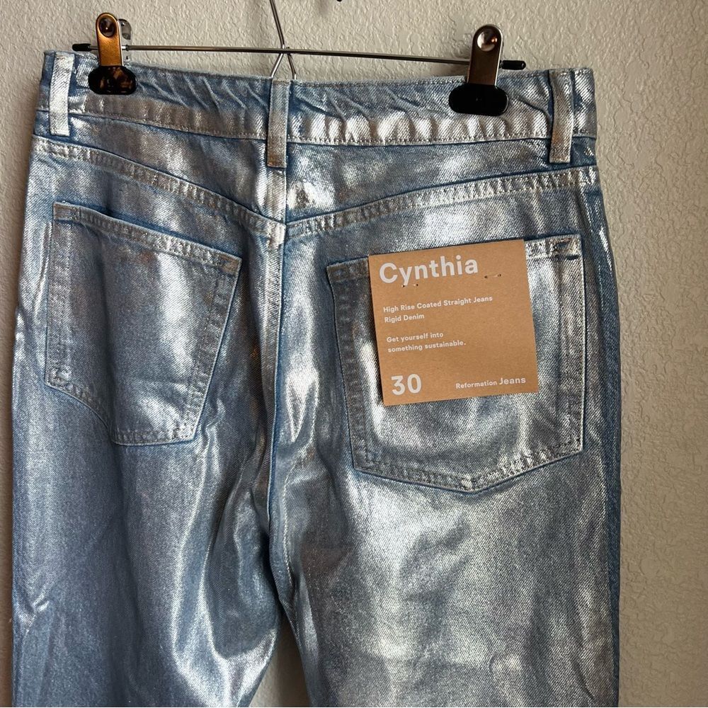 Reformation Silver Straight Leg Jeans - Picture 10 of 15